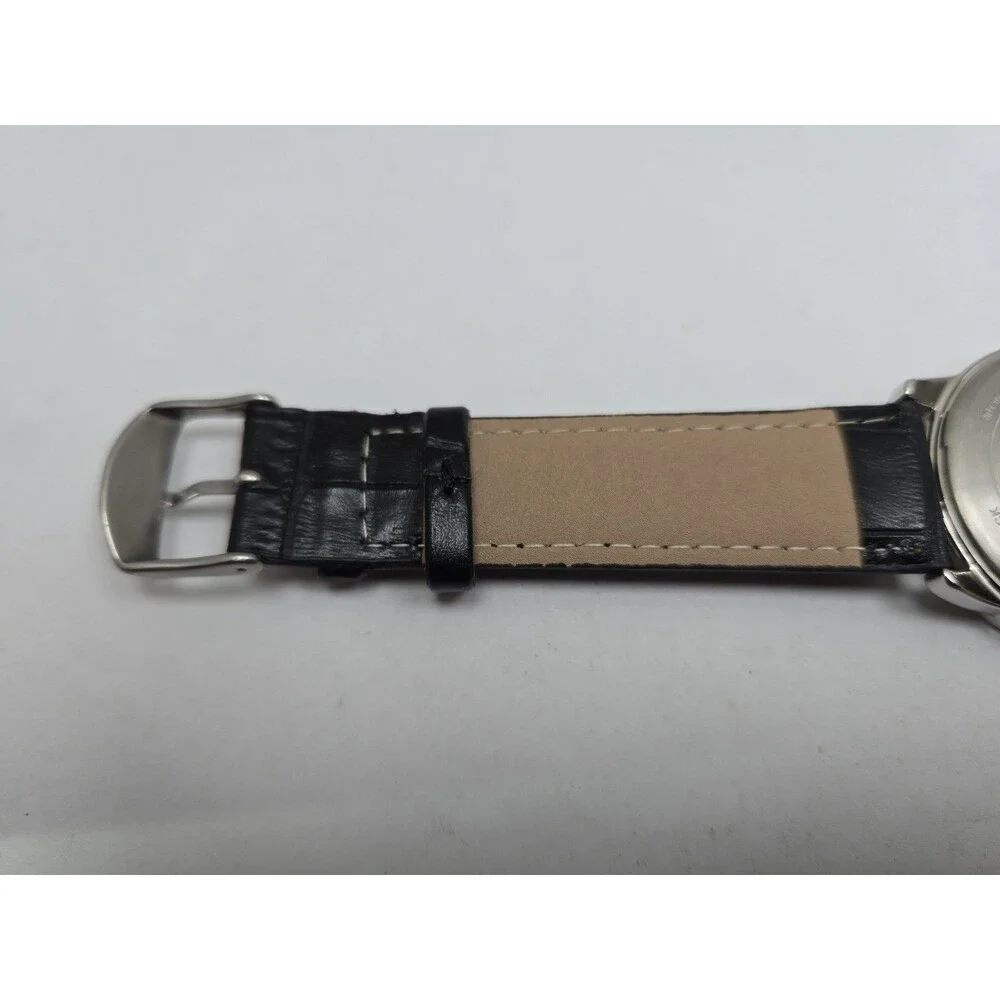 Timex Easy Reader Mens 38mm Date Watch Silver Tone Indiglo New Battery